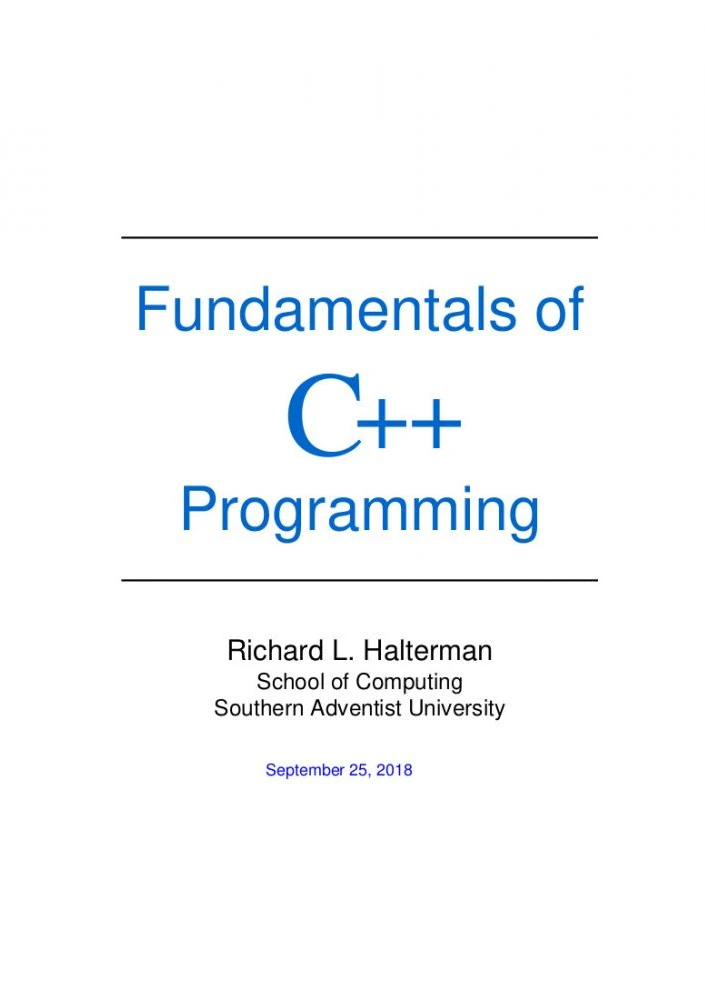 Fundamentals of C++ Programming